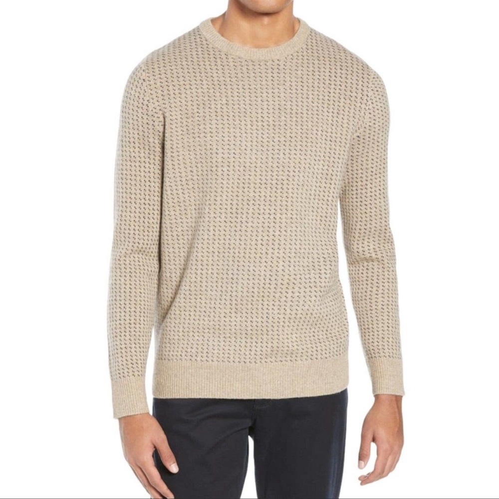 J. Crew | Rugged Bird's Eye Merino Wool Blend Pullover Sweater XS